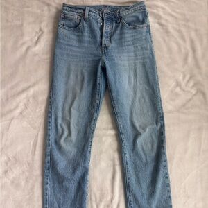 Levi's Light Blue Wedgie Straight-Leg Women's Jeans